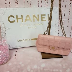 ♡♡ SOLD Vintage CHANEL PINK CHOCOLATE BAR BAG ♡
